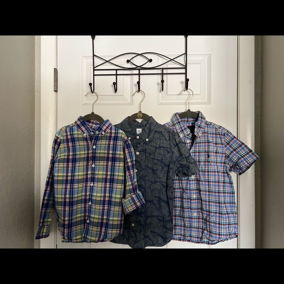 Boys size 6 Gap, Ralph Lauren, and more button down shirts. Eight in total. - Picture 2 of 16